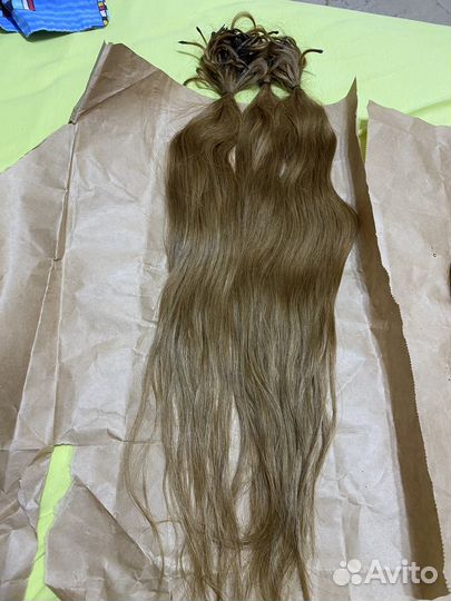 Волосы для наращивания 60 см русые
