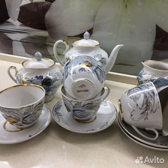 Чайный сервиз «Жемчужный» лфз СССР