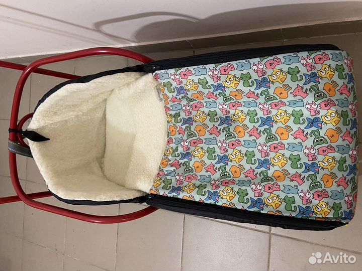 Коляска санки с сидушкой