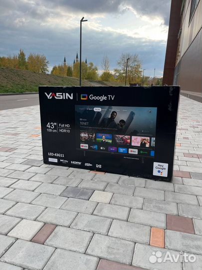 Телевизор Yasin 43 SMART TV, Голосовое