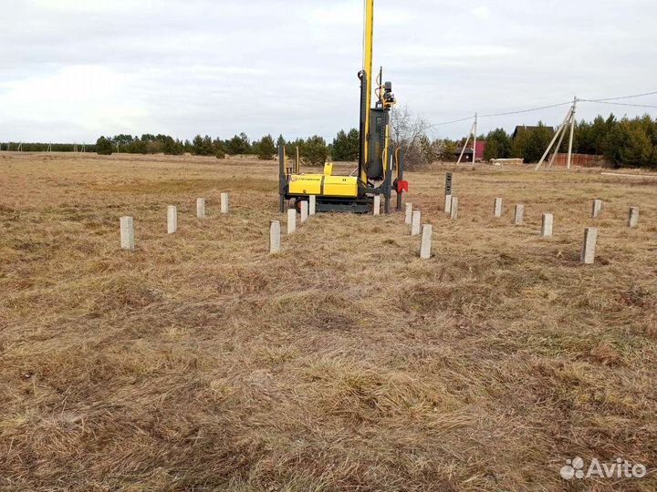 Фундамент на забивных ж/б сваях