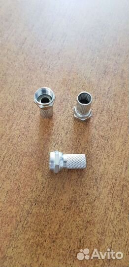 Разъём F резьбовой для кабеля RG-6 (100шт)