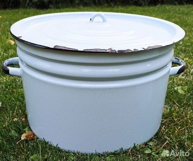Бак, выварка, кастрюля, ведро эмалированные