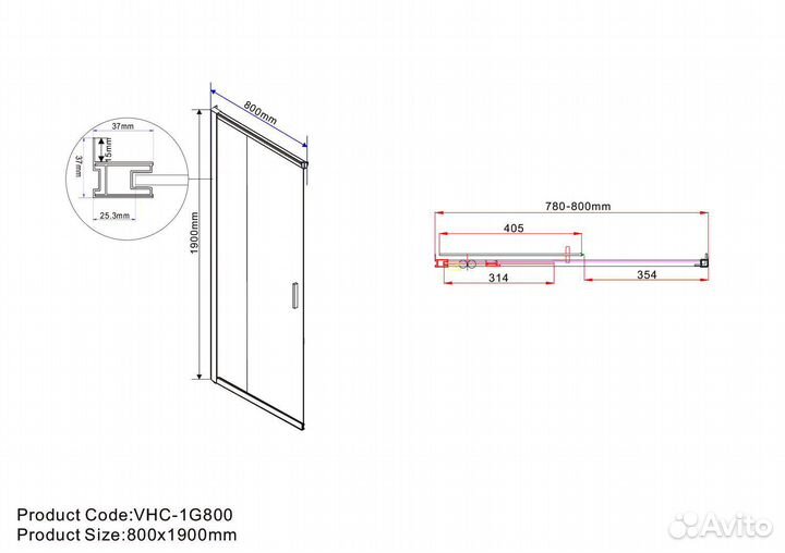 Душевой уголок Garda 1100x800 сталь прозрачное ст