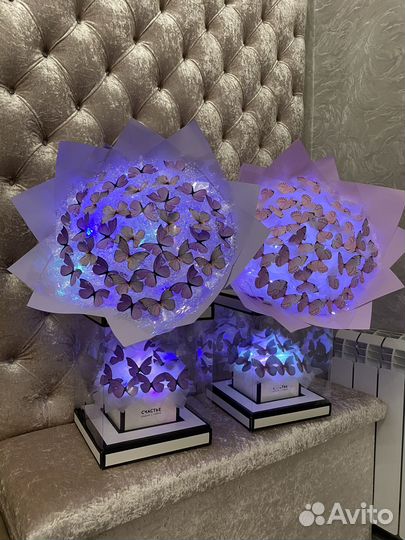 Светящиеся букеты к 8 марта