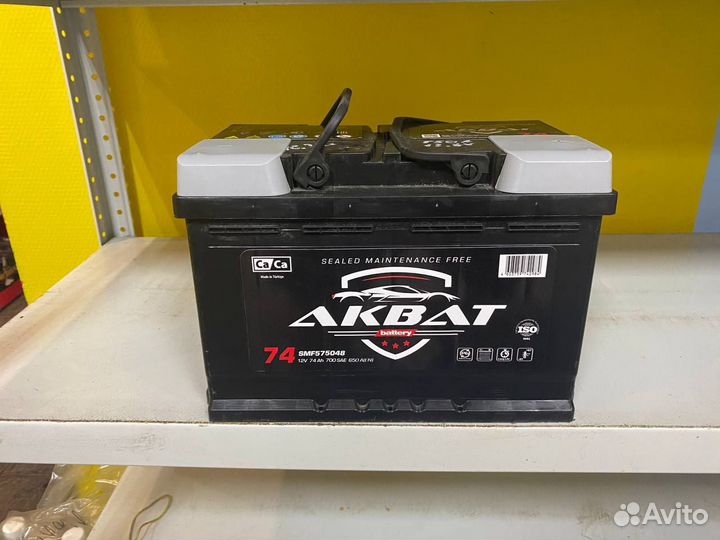 Аккумулятор Акбат 74 обратной полярности