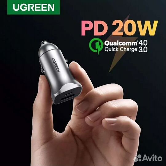 Авто зу Ugreen PD20W для iPhone (новое)