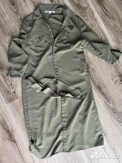 Рубашка платье 44 размер Modis хаки