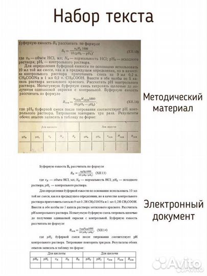 Написание конспекты, набор текста