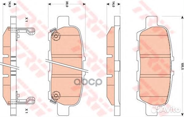 Колодки зад.nissan teana, X-trail, murano 02