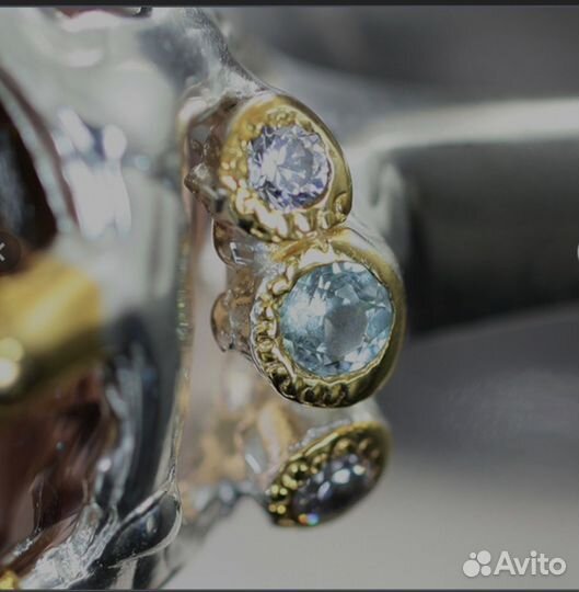 Аметрин серебро 925, кольцо