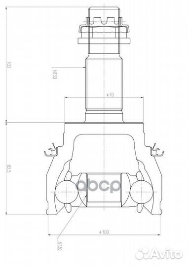 Шрус N12872H NKN