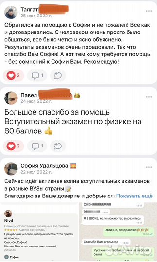 Помощь вступительные экзамены в вуз/онлайн