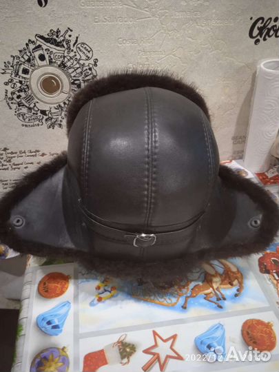 Мужская зимняя шапка с мехом