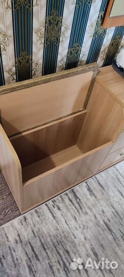 Обувница в прихожую с зеркалом