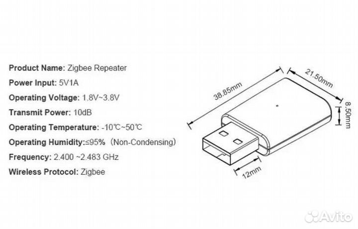 Zigbee репитер усилитель tuya