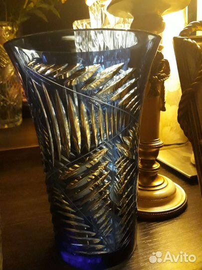 Ваза хрустальная из СССР 21 см в. д 15
