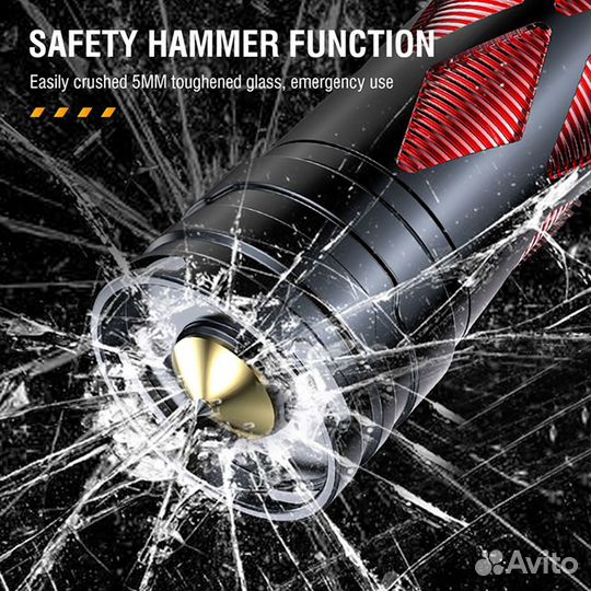 Мощный тактический фонарь Boruit, 4 в 1