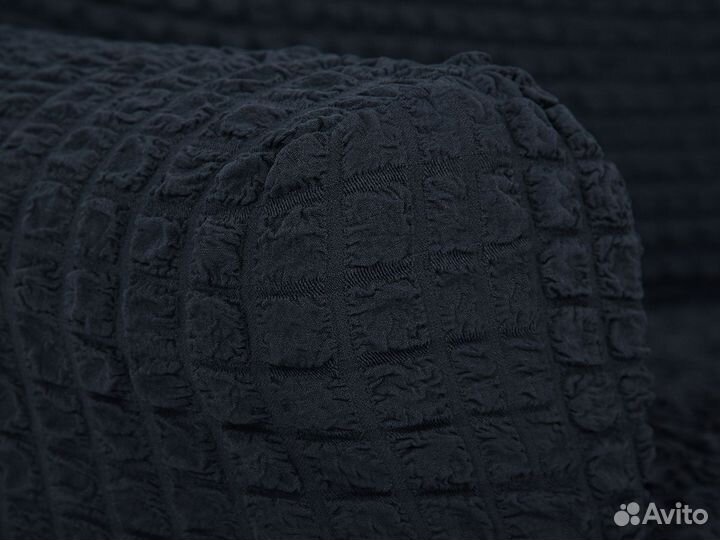 Чехол на угловой диван с выступом справа, Антрацит