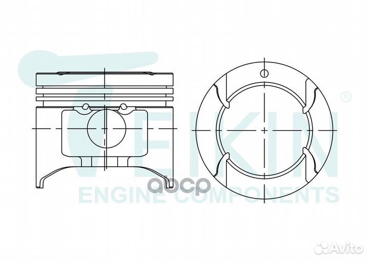 Поршни (к-т 4 шт) mazda demio B3 96- 42217 050