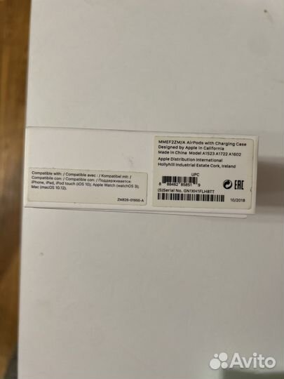 Беспроводные наушники apple airpods 2