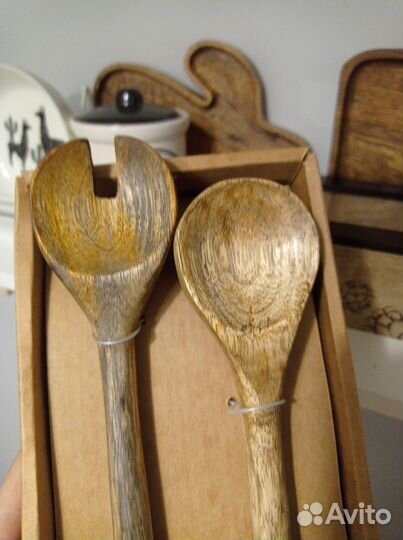 Новые Приборы для салата из дерева манго