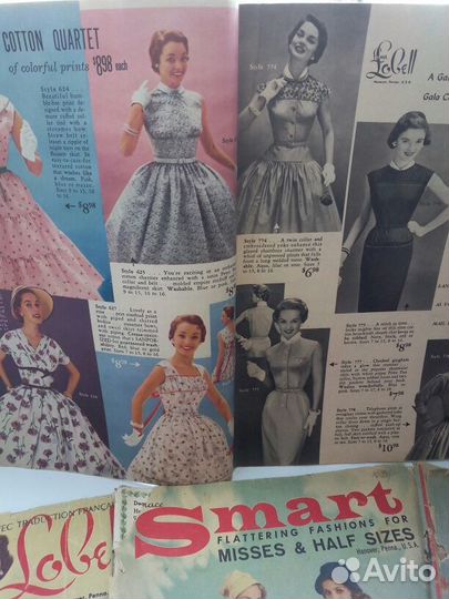 Редкие, винтажные журналы мод 50 гг