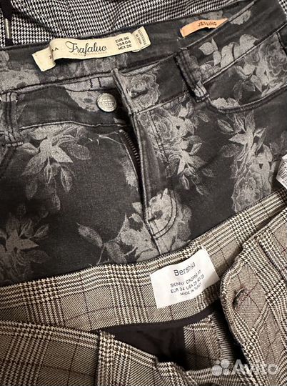Брюки 3 пары 42-44 zara bershka