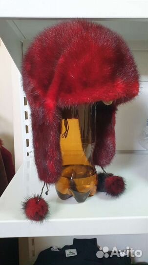 Норковая ушанка женская