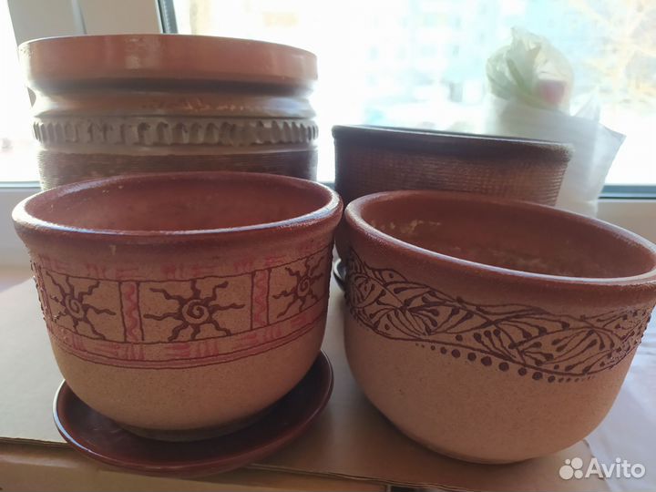 Керамические горшки под цветы
