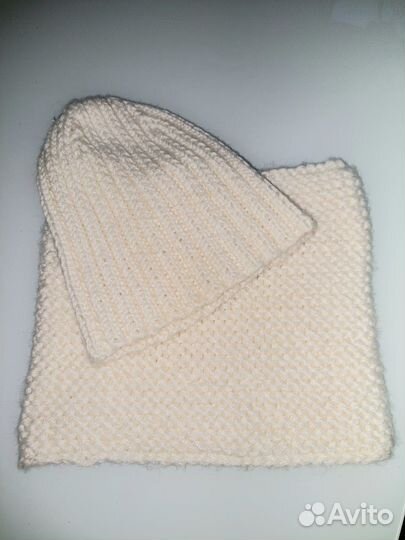 Шапка и снуд шерсть