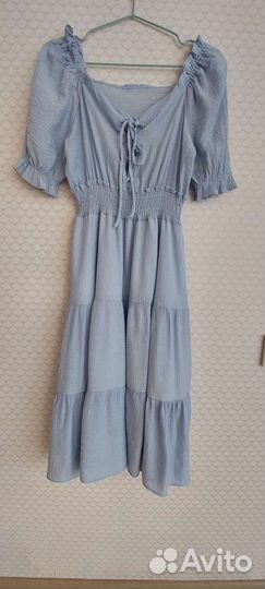 Платье летнее женское 42 44 голубое