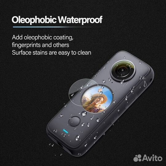 Защитное стекло (2 шт) на экран Insta360 ONE X2