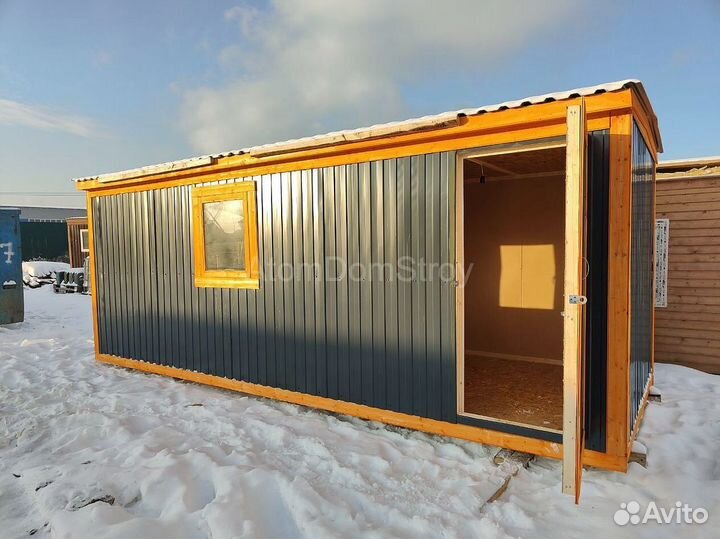 Бытовка деревянная утепленная с электрикой