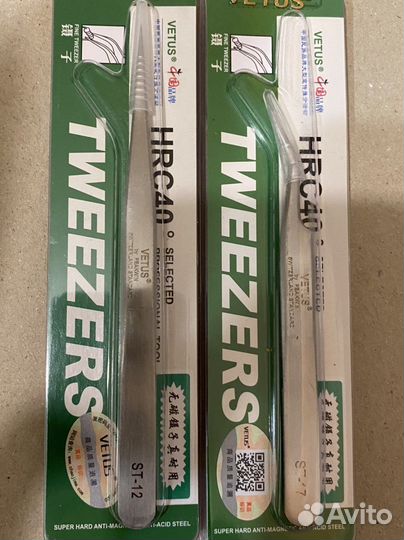 Прямой пинцет vetus наращивание ресниц