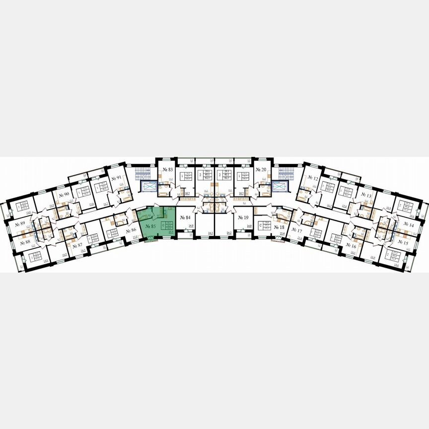 Квартира-студия, 34,8 м², 3/8 эт.
