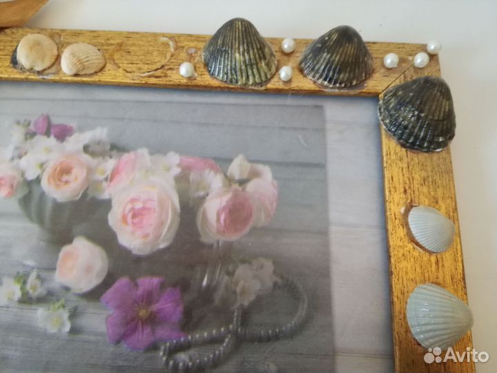 Фоторамка 21x15 с ракушками