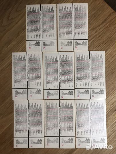 Карманные календарики эротика 80-92 год