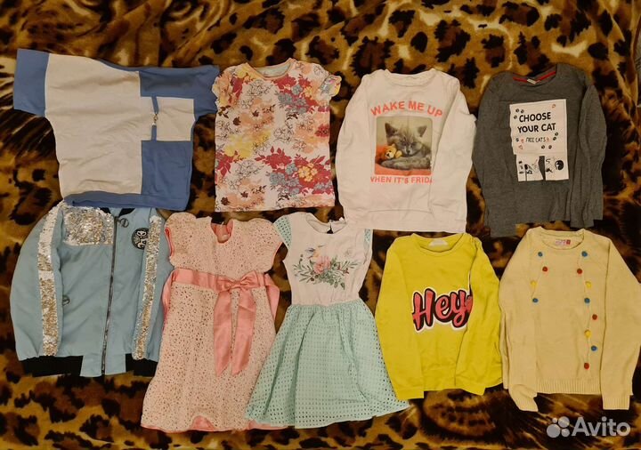 Большой пакет вещей на девочку 110-128см, 5-6лет