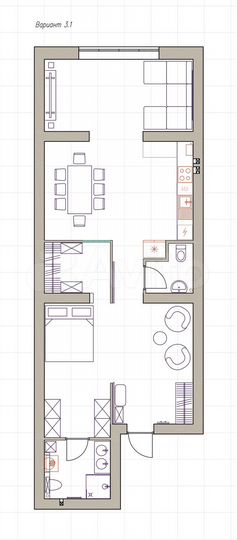 Своб. планировка, 80 м², 3/4 эт.