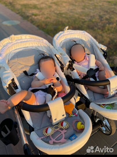 Коляска для двойни 3 в 1 junama