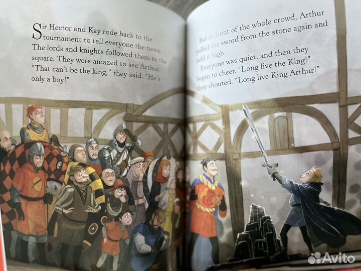 Arthur and the sword in the stone на английском