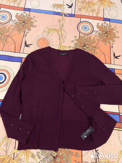 Кардиган сиреневый, юбка серая новые р. 46