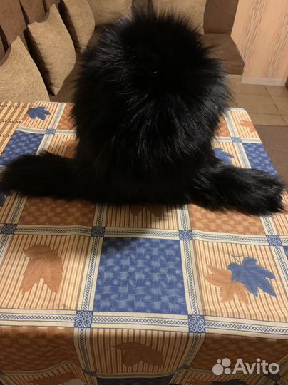 Шапка ушанка из чернобурки, двусторонняя