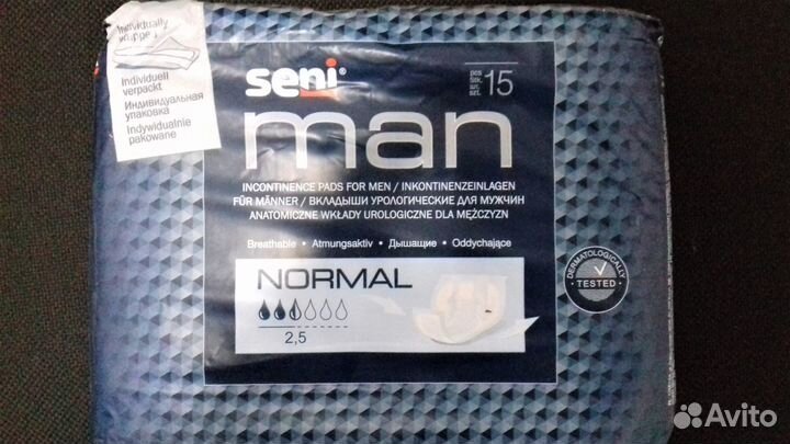 Вкладыши урологические для мужчин