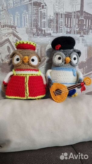 Совы вязаные игрушки ручной работы