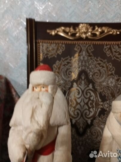 Дед Мороз и Снегурочка папье маше СССР