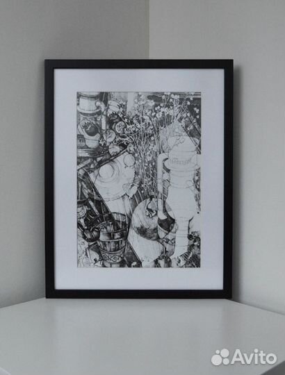 Картины «Натюрморт с цветами» Графика. Рисунок