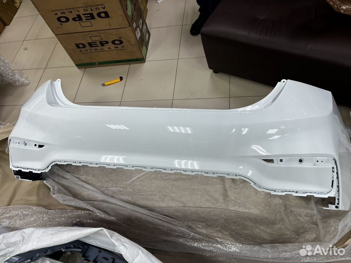 Задний бампер Hyundai Solaris 2 New,цвет Белый