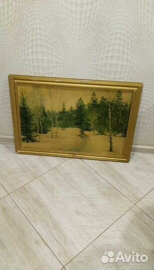 Картина Зимой в лесу В. Переплётчиков СССР